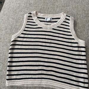 Striped Sleeveless Knit Top